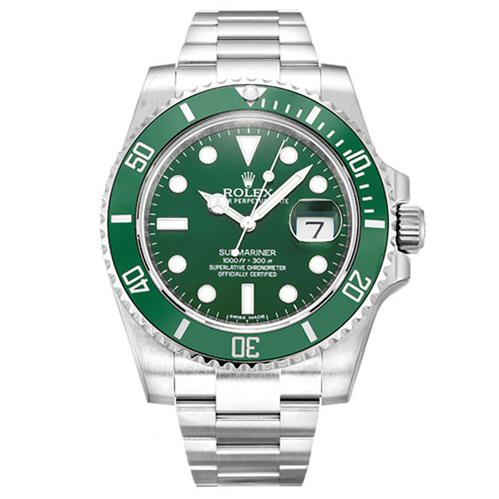 Rolex Green Stainless Steel Submariner 116610LV Automatic Men's