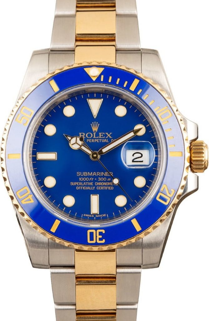 Replica Submariner Fashion Swiss Men's Rolex 116613 Blue Dial - Perfect ...