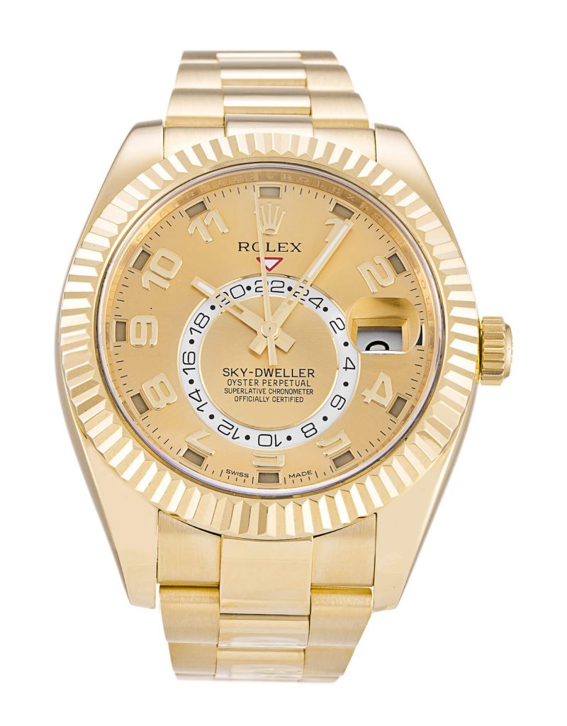 Champagne Rolex Replica Sky-Dweller 326938 42mm-1