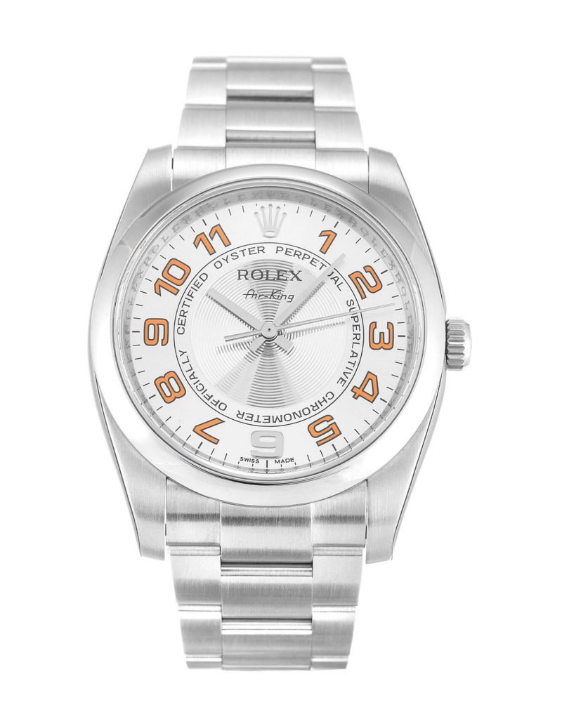 Replica Rolex Air-King 114200 34MM Silver Dial